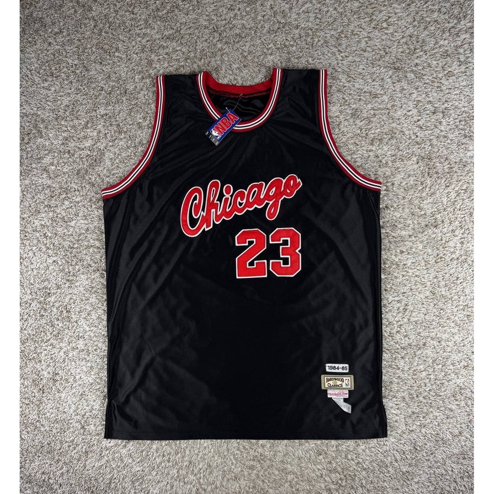 VTG Mitchell Ness Michael Jordan Chicago Bulls 1984-85 Black Jersey Size 60 NWT